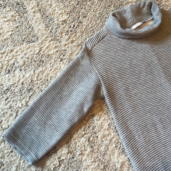 Loft Ribbed Knit 3/4 Sleeve Turtleneck Dress Like New - Picture 4 of 14